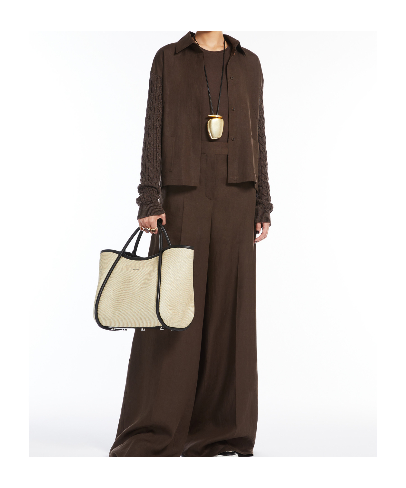 Max Mara Summermarines Handbag Light Blue In Nude