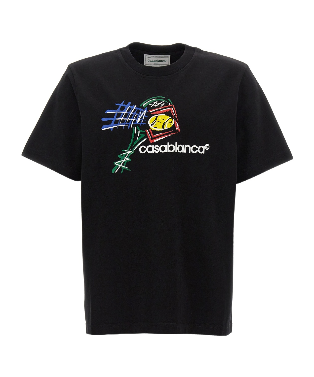 Casablanca Croquis De Tennis Logo-print T-shirt In Black