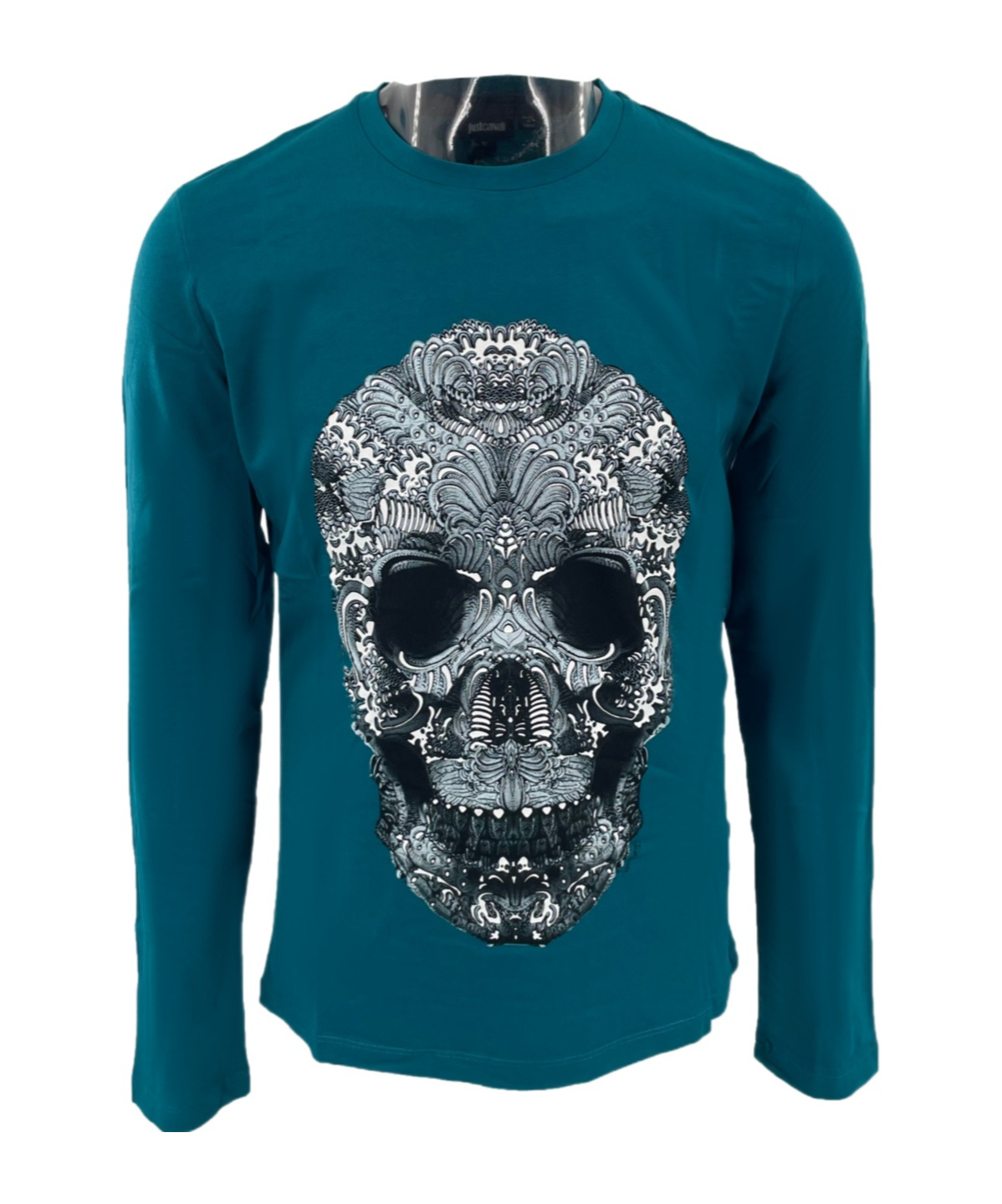 Just Cavalli Pattern Printed Long-sleeved T-shirt In Green