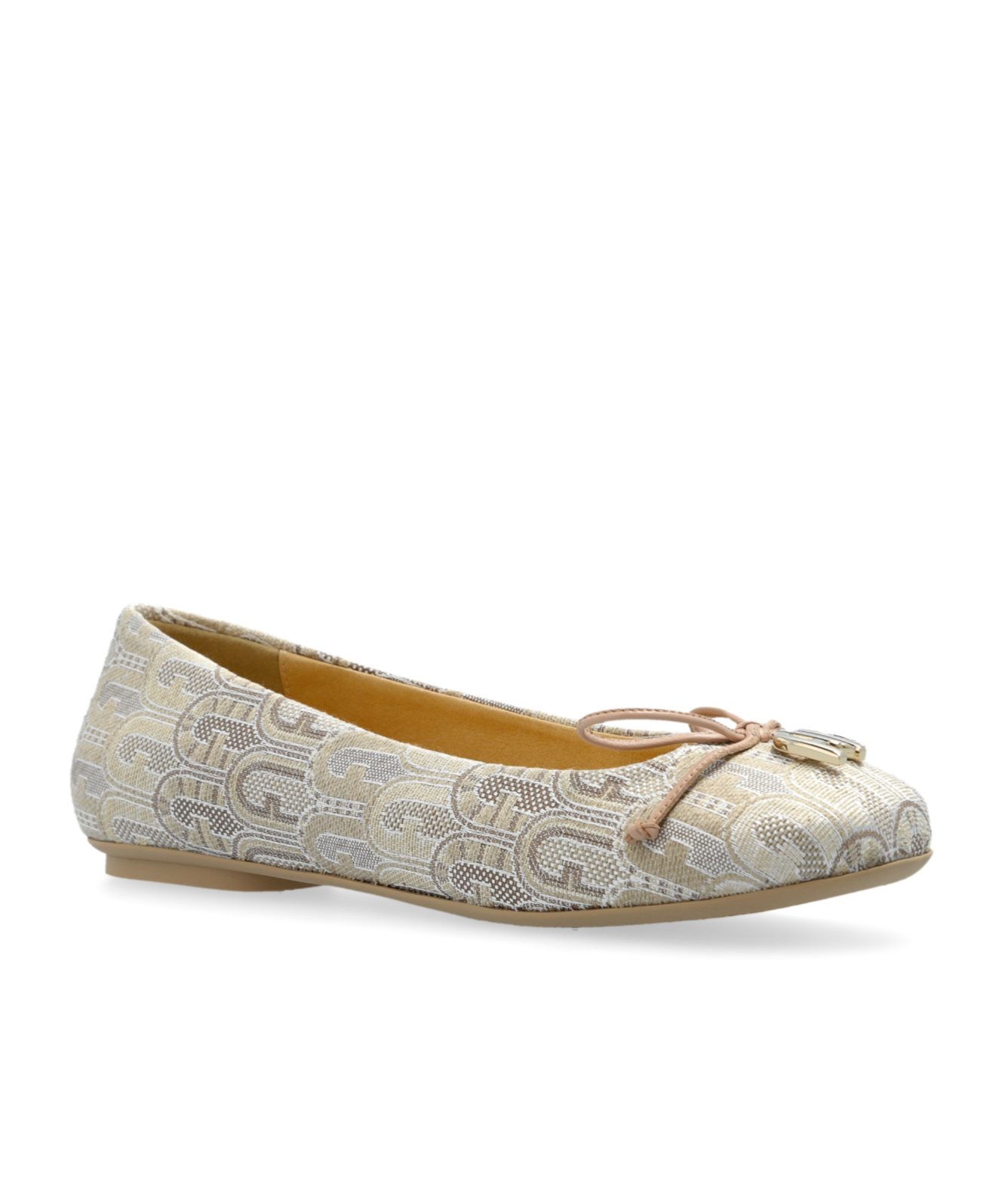 Furla Round Head Ballet Shoes In Gray