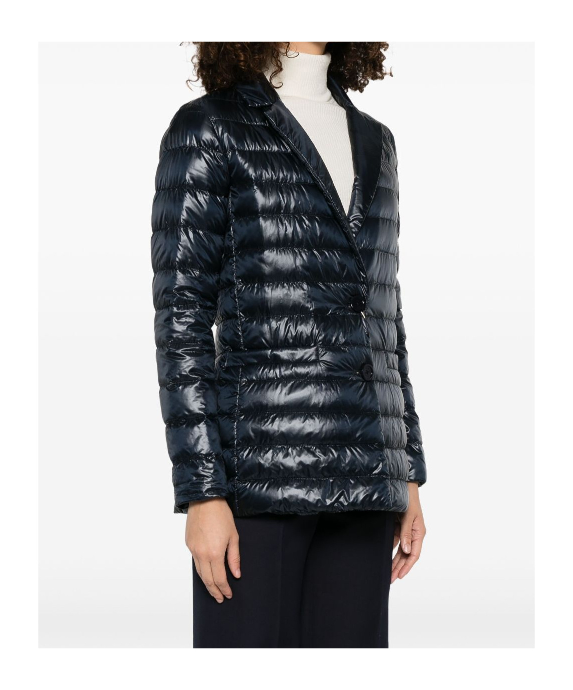 Herno Women Single-breasted Blazer In Blue