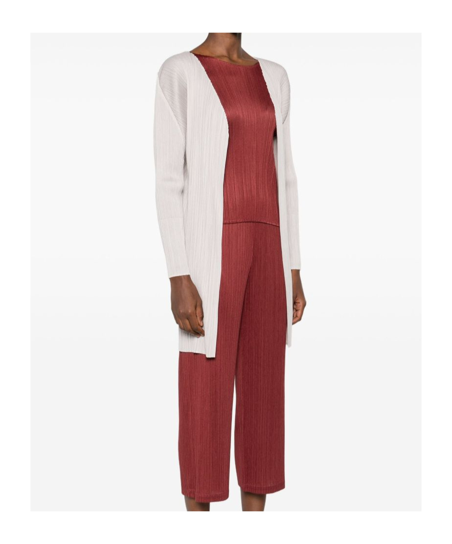 Issey Miyake Long-sleeved Cardigan In Neutral