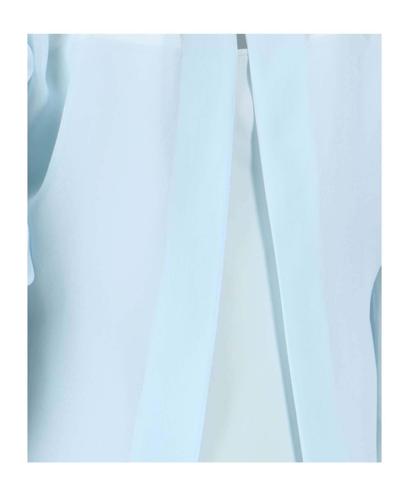 Givenchy Light Blue Silk Blouse With Back Slit In Blue