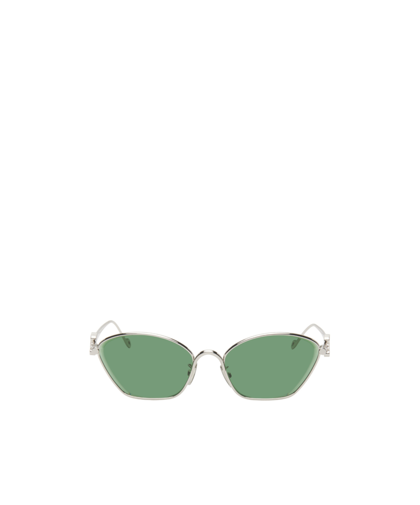 Loewe Anagram Hexagonal Sunglasses In Green