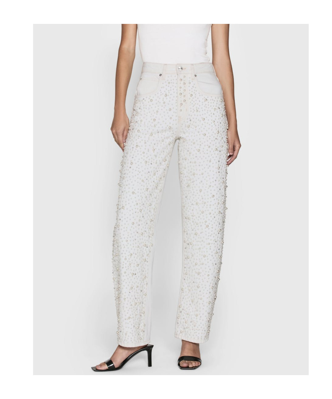 Frame Belt-loop Jeans In White