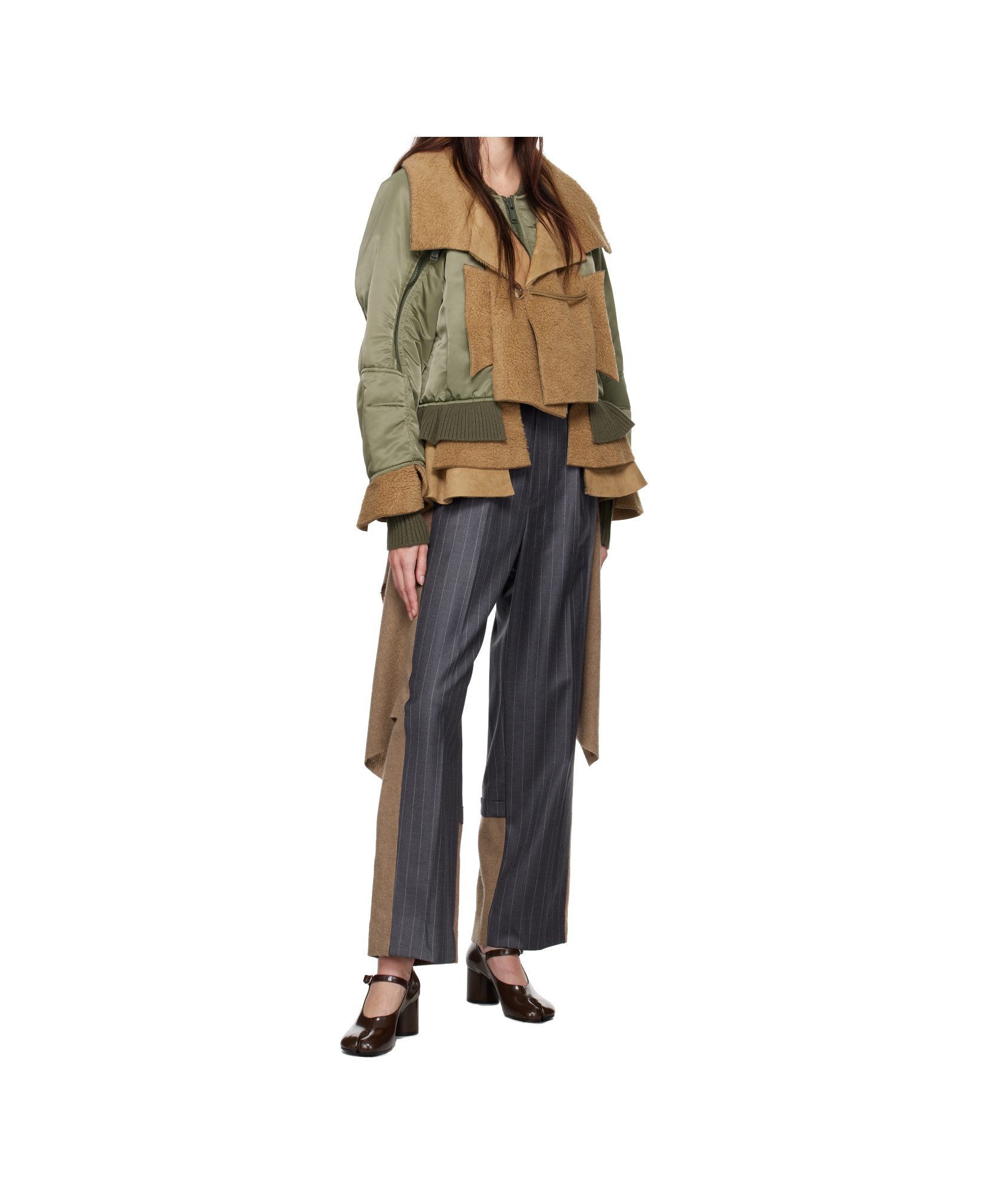 Undercover Layered Bomber Jacket In Khaki