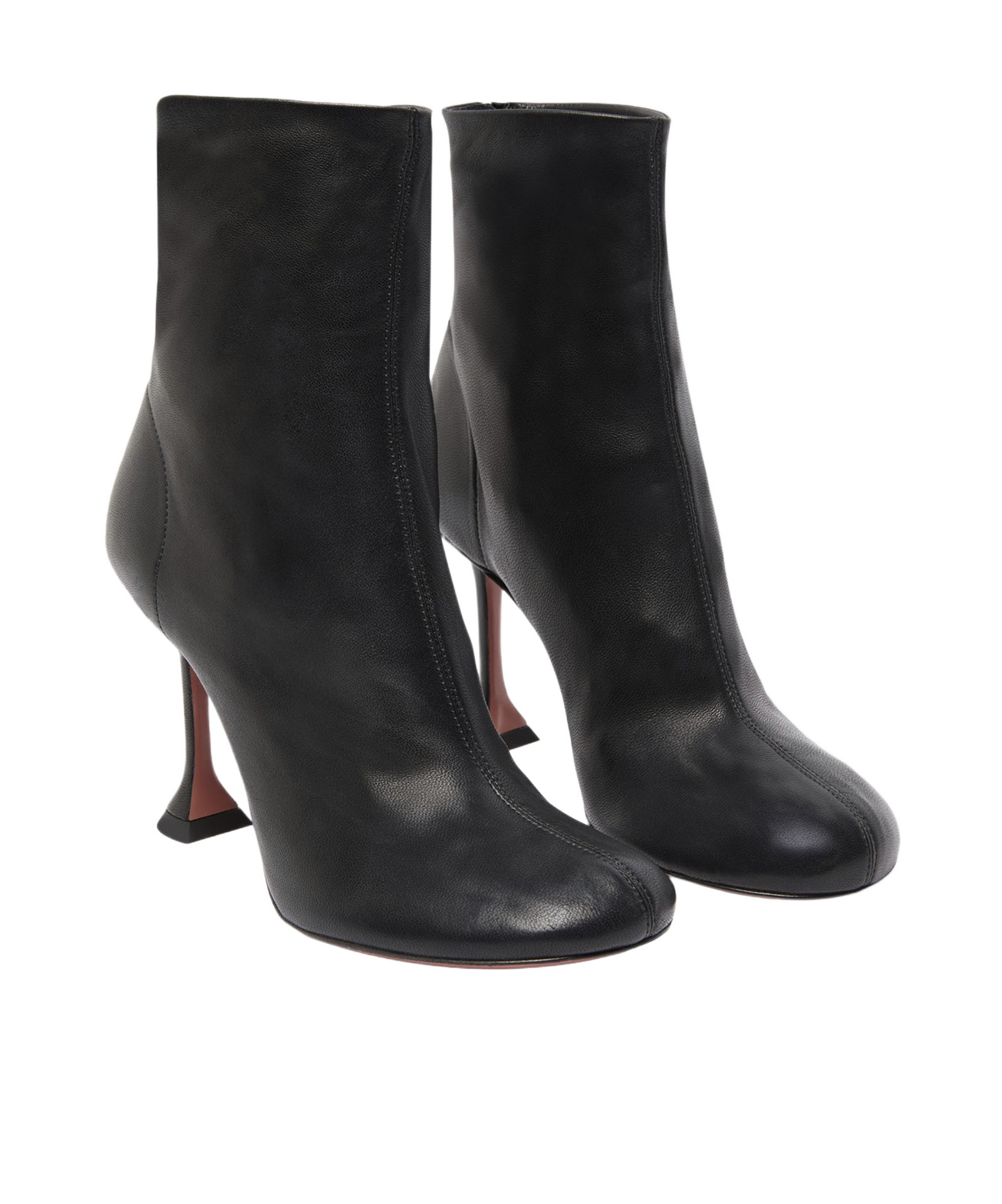 Amina Muaddi Zippered Ankle Boots In Black