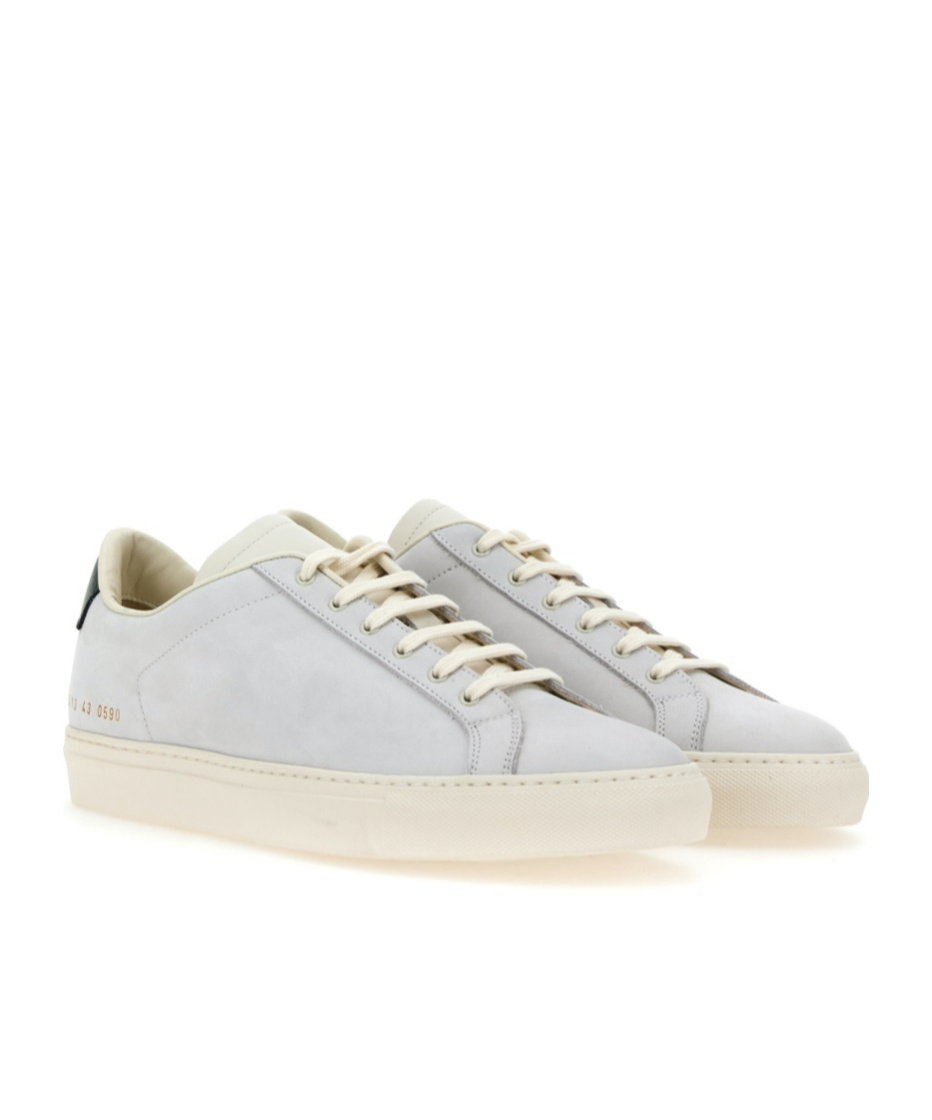 Common Projects Round-toe Low-top Leather Sneaker With Flat Sole In White