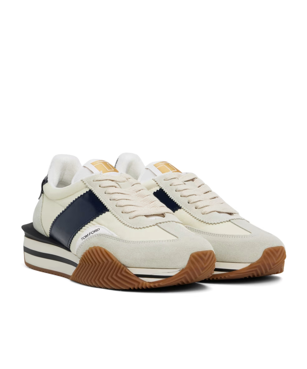 Tom Ford Logo Lace Low-cut Skate Shoes In White