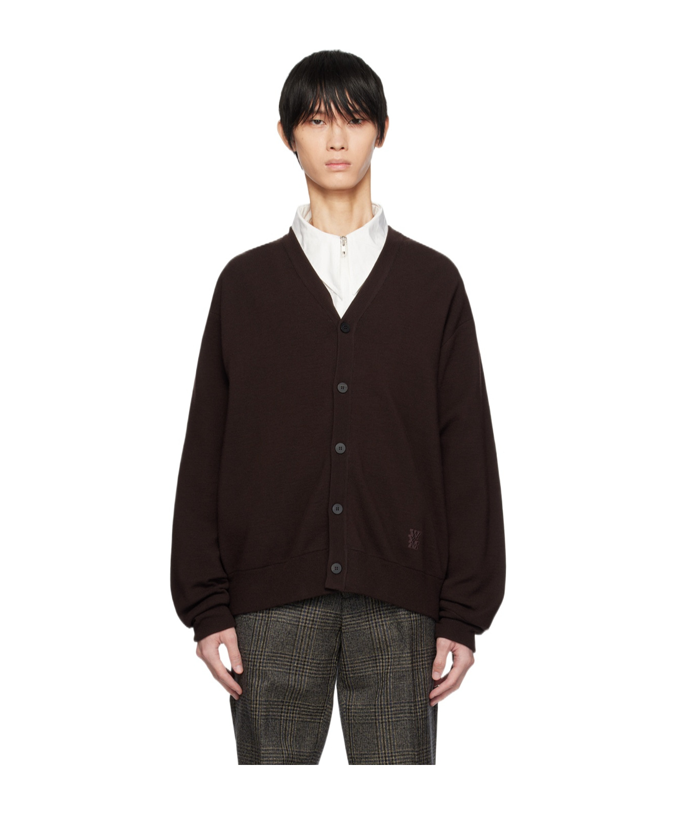 Wooyoungmi Button Long-sleeved Cardigan In Black