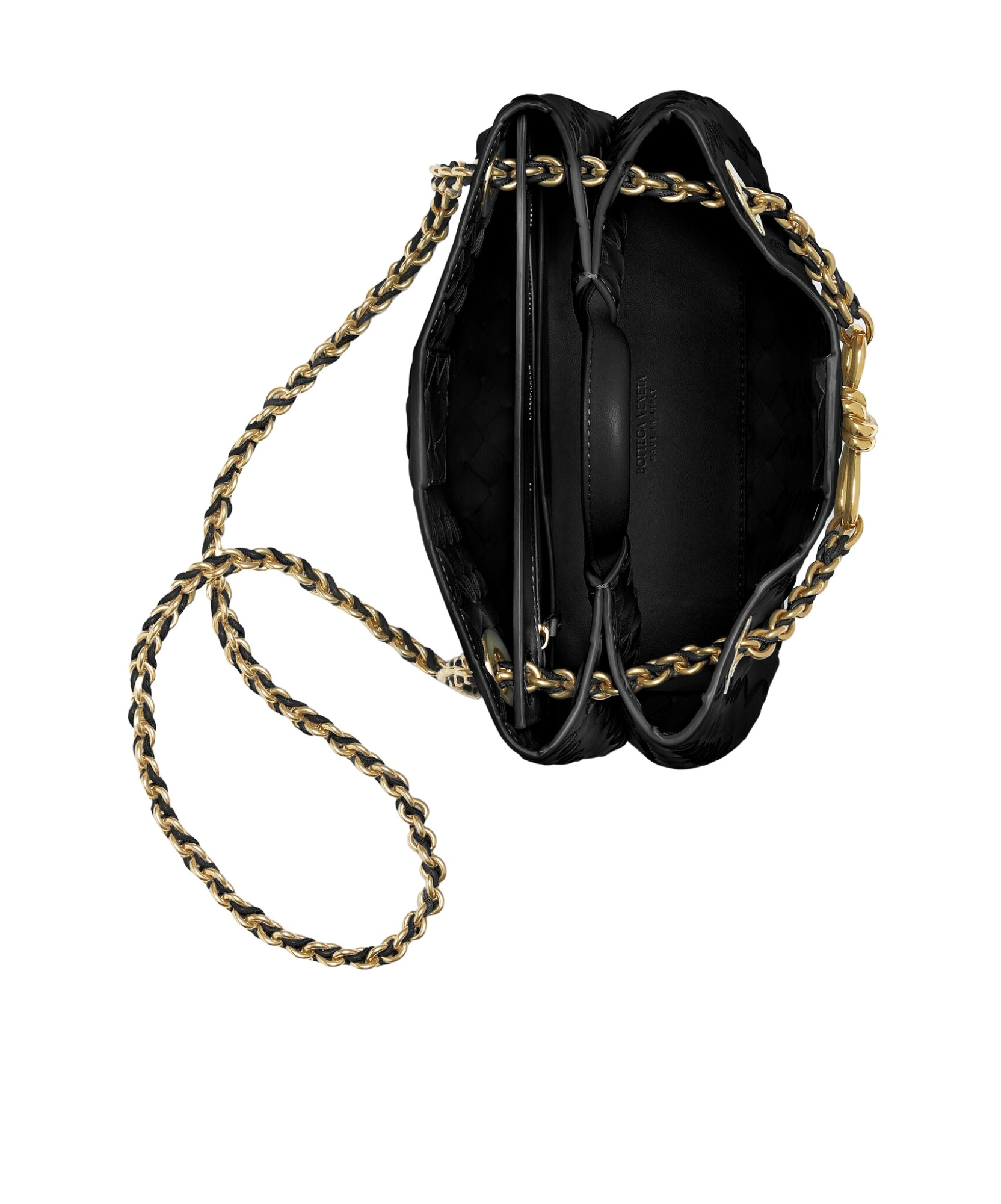 Shop Bottega Veneta Small Andiamo Chain In Black