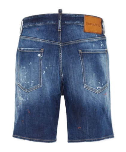 Dsquared2 Cropped Jeans With Paint Splatters In Blue