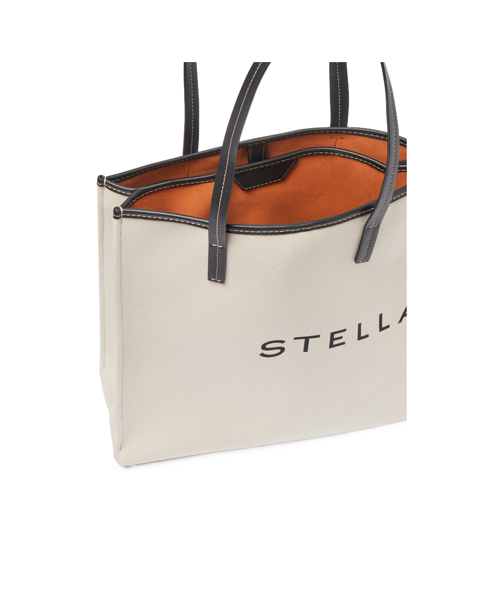 Stella Mccartney Smc Canvas Large Handbag In Nude