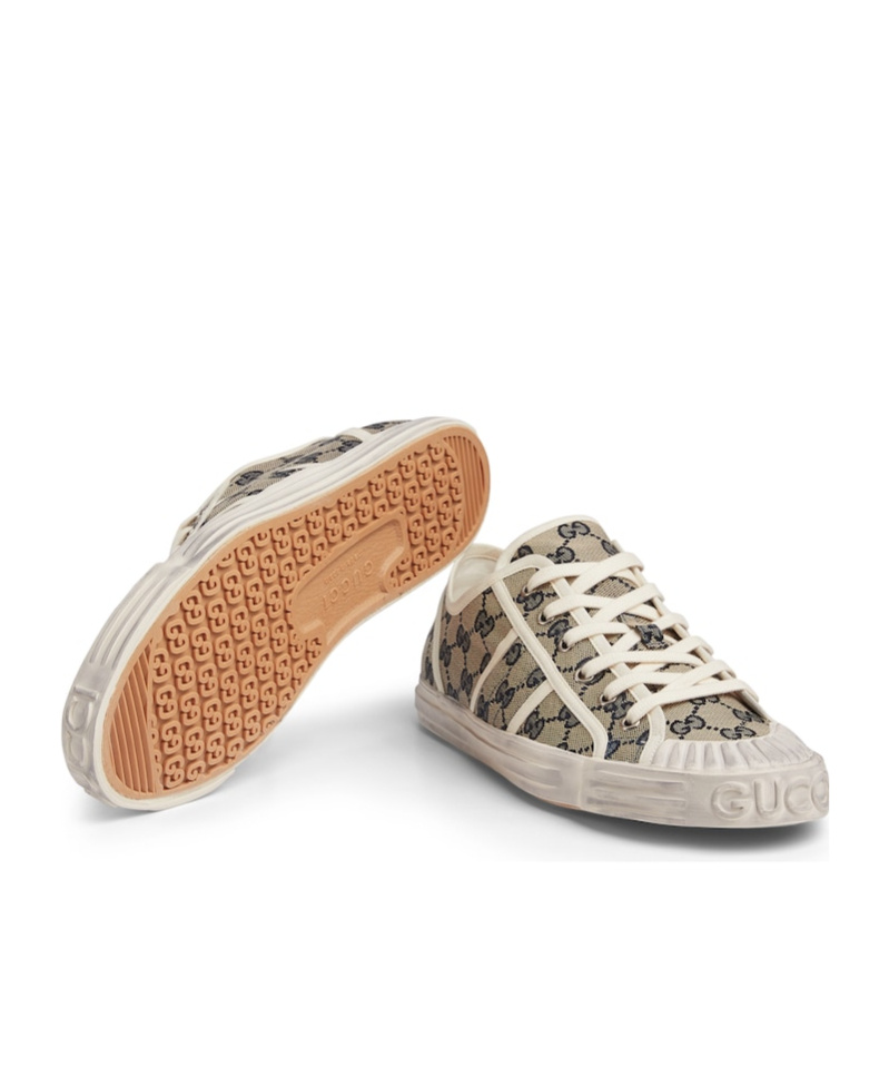 Gucci Gg-print Low-top Sneakers In Nude