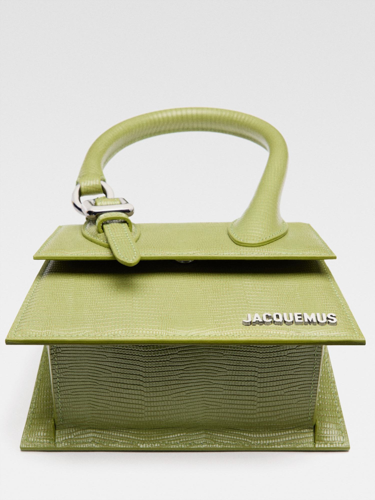 Jacquemus Le Chiquito Moyen Boucle Top Handle Bag In Green