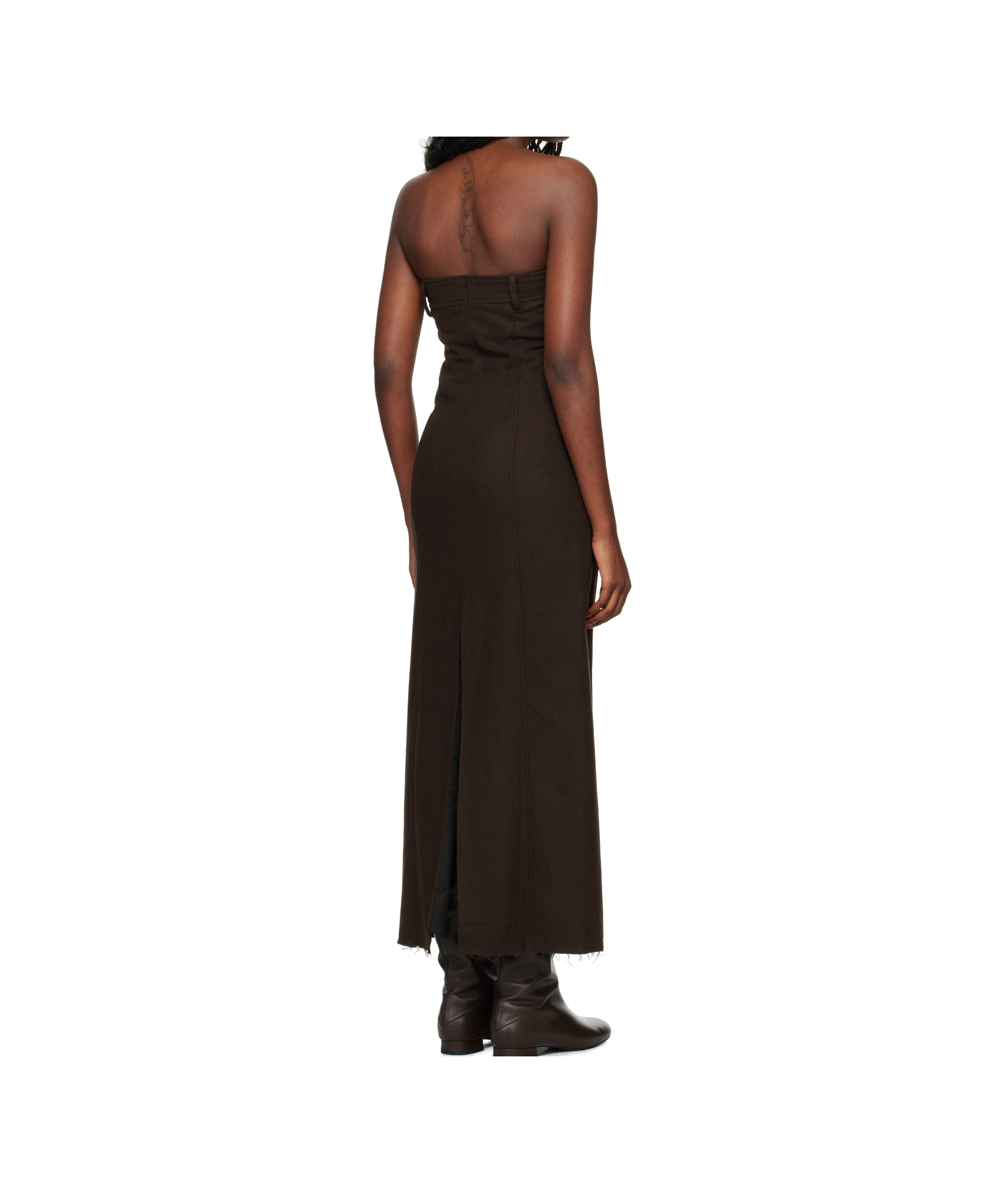 Gimaguas Broadcloth Maxi Dress In Brown