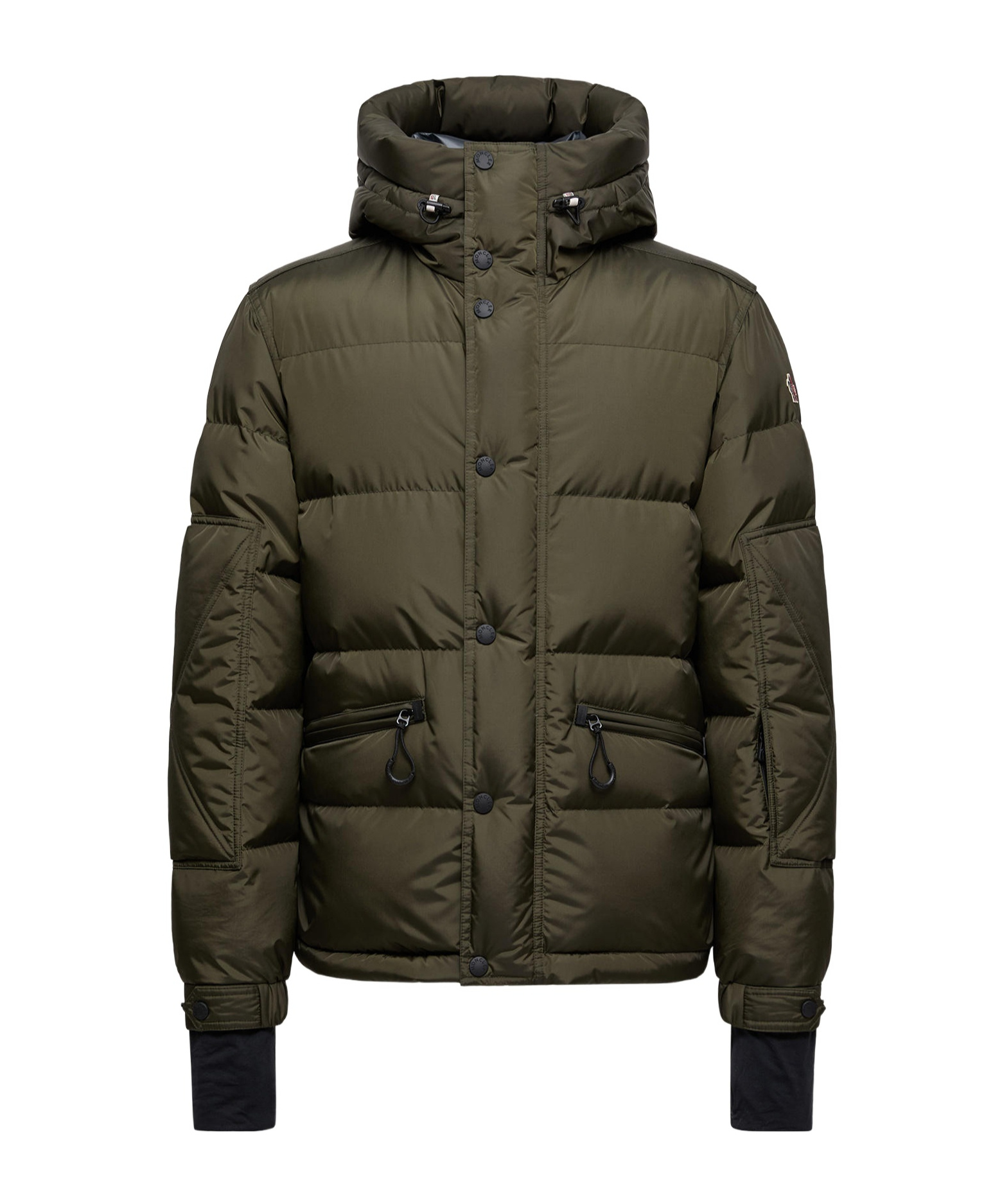 Moncler Down Ski Jacket Adjustable Hood In Green
