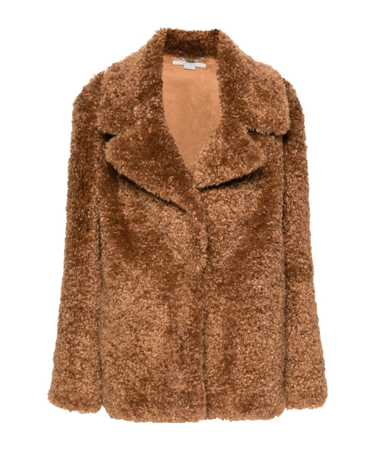 Stella Mccartney Short Jacket Fluffy Ginger In Brown