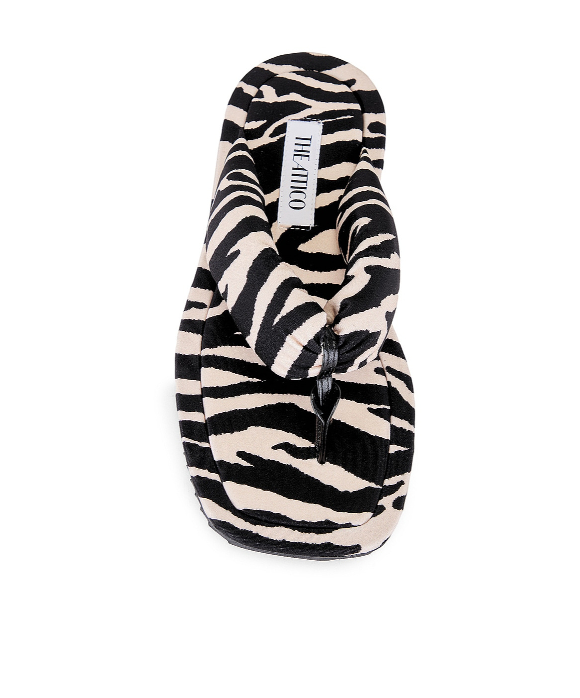 ATTICO ZEBRA-PRINT SQUARE SLIDES