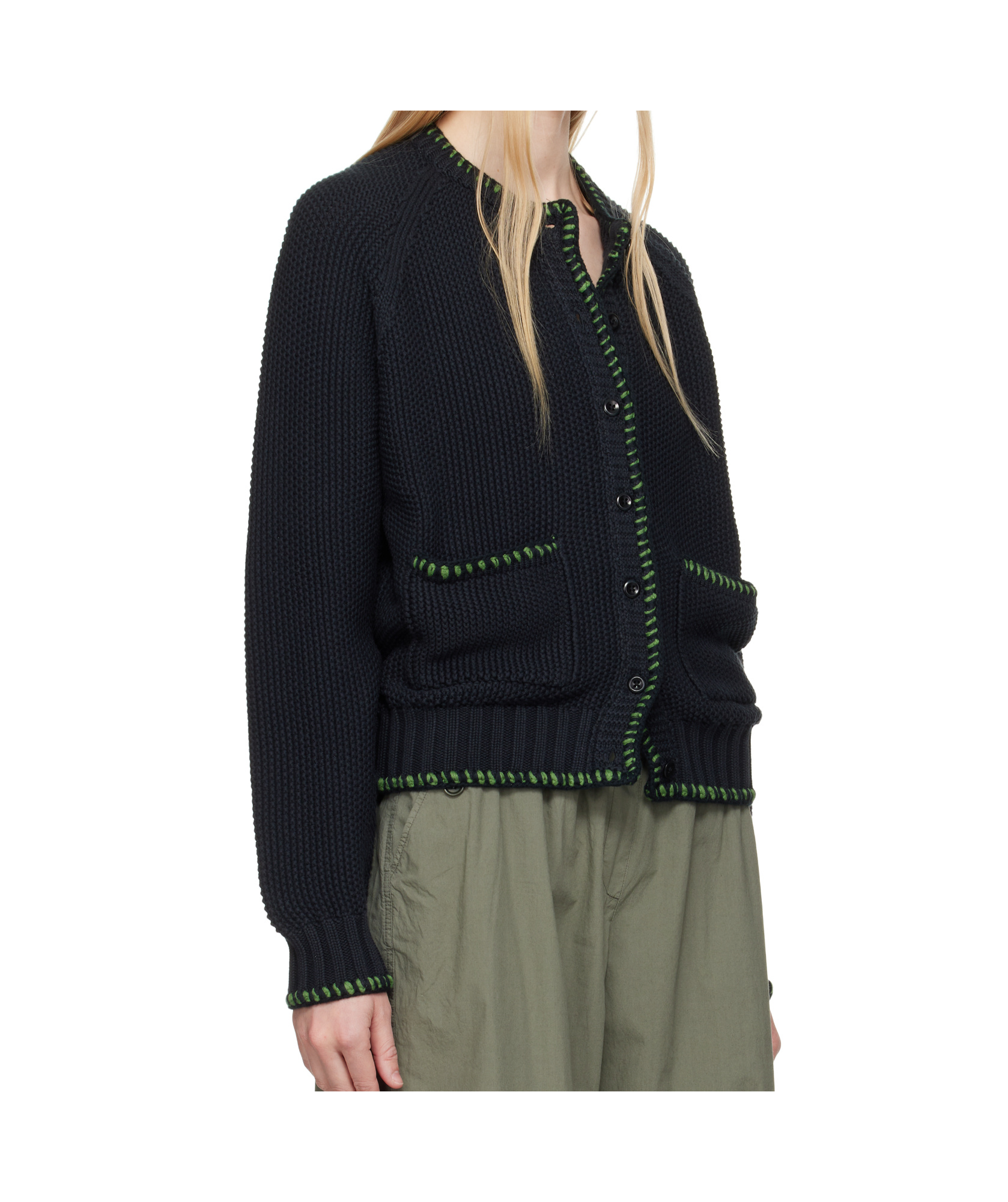 Ymc You Must Create Black Lotus Cardigan In Black