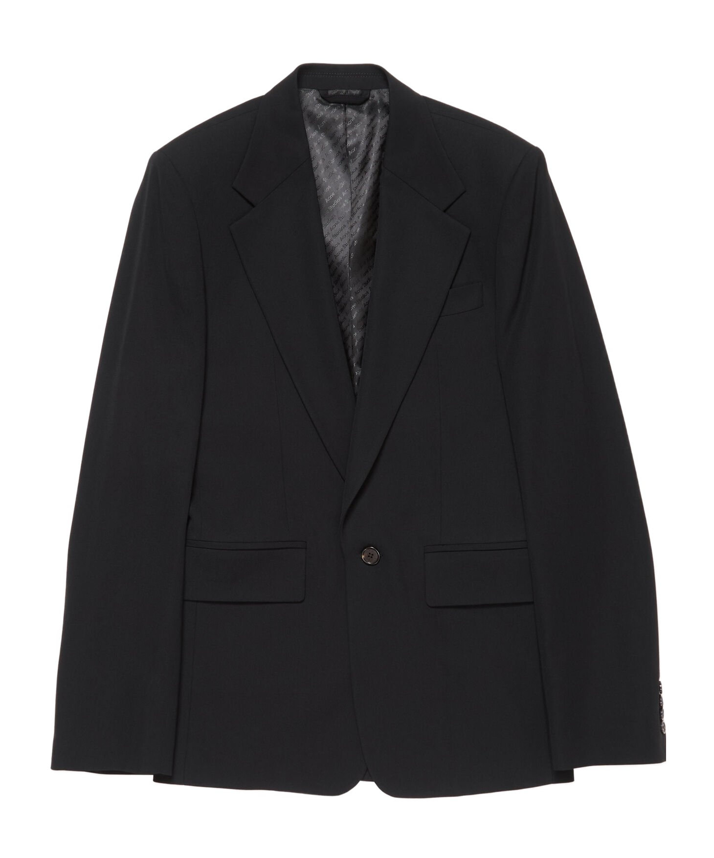 Acne Studios Button-detail Single-breasted Blazer In Black