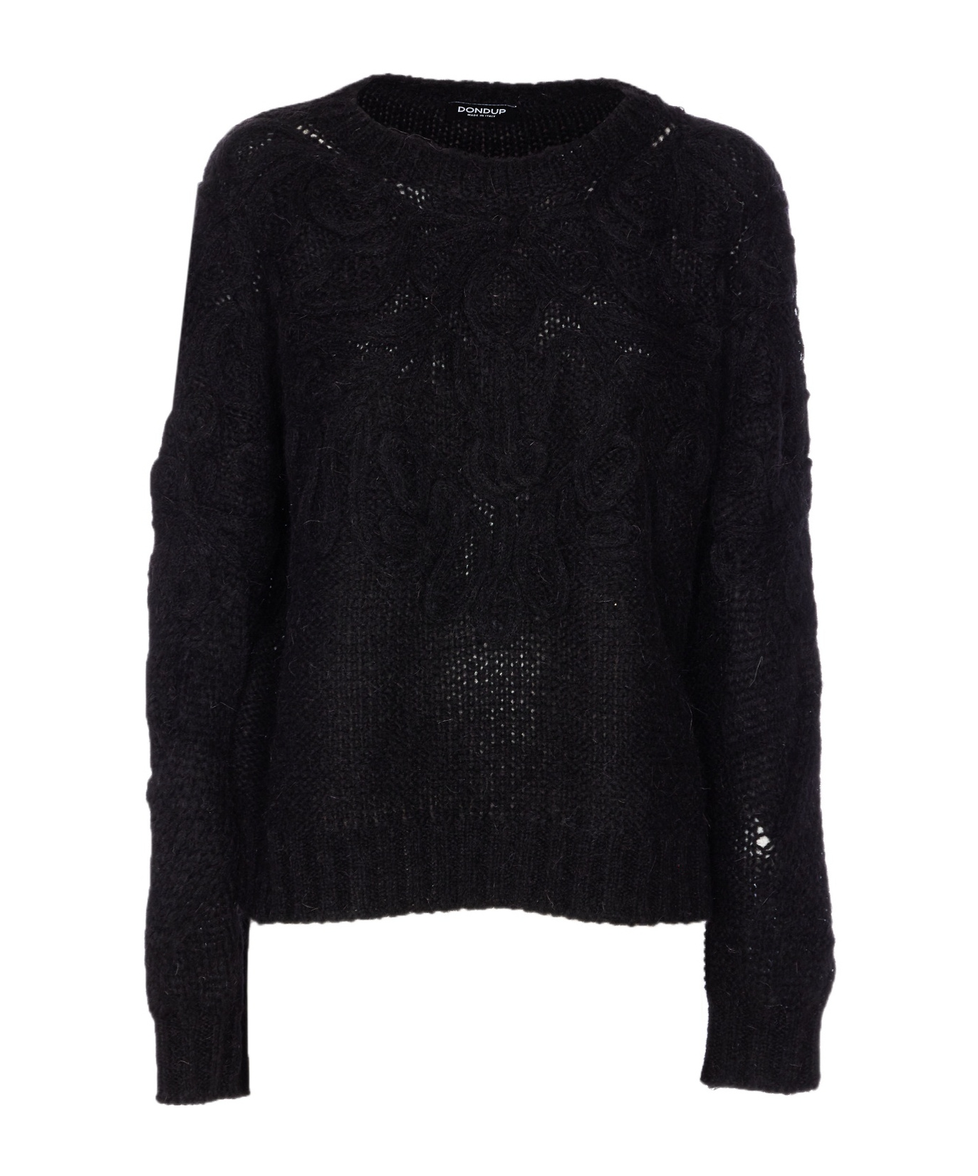 Dondup Embroidered Crewneck Sweater In Black