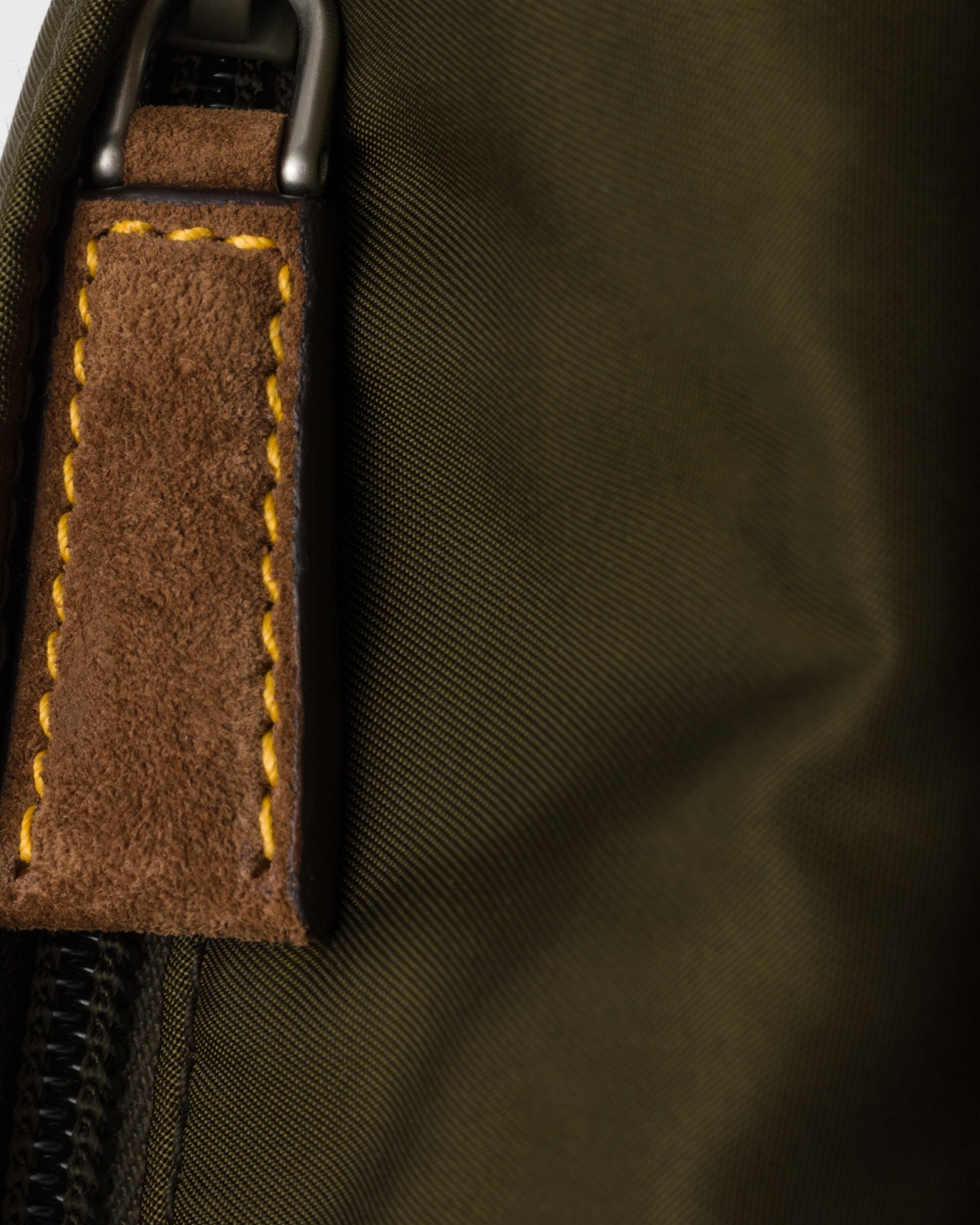 Prada Men Two-tone Re-nylon And Suede Belt Bag