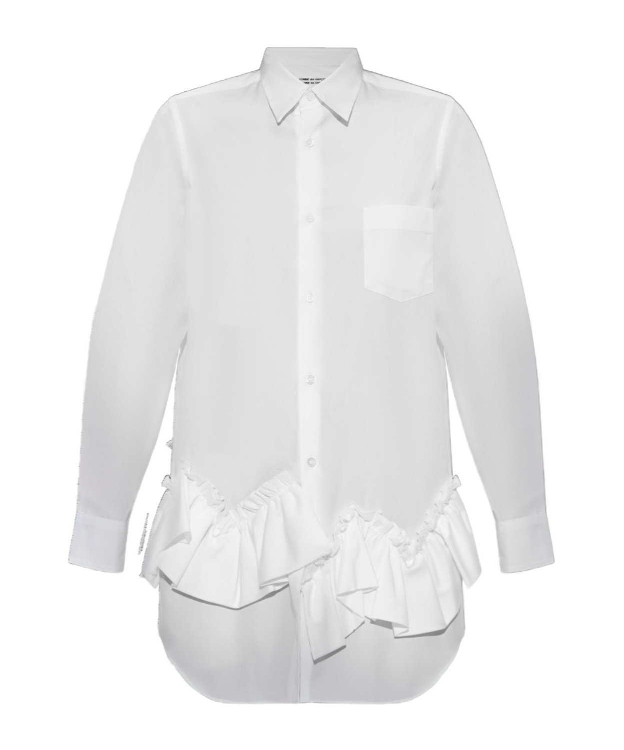 Shop Comme Des Garçons Ruffled-trim Shirt