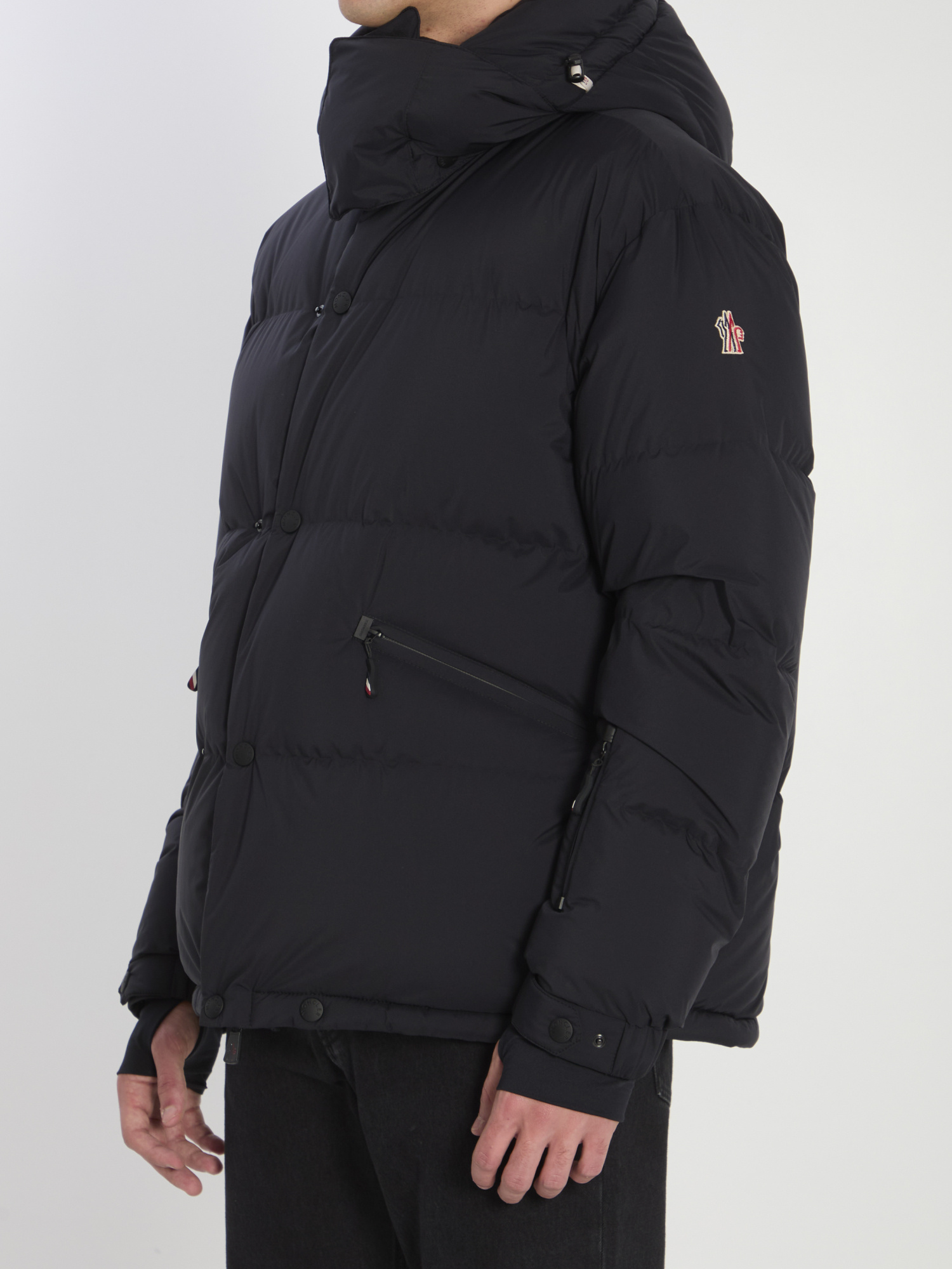 Moncler Grenoble Coraia High Neck Ski Jacket In Black