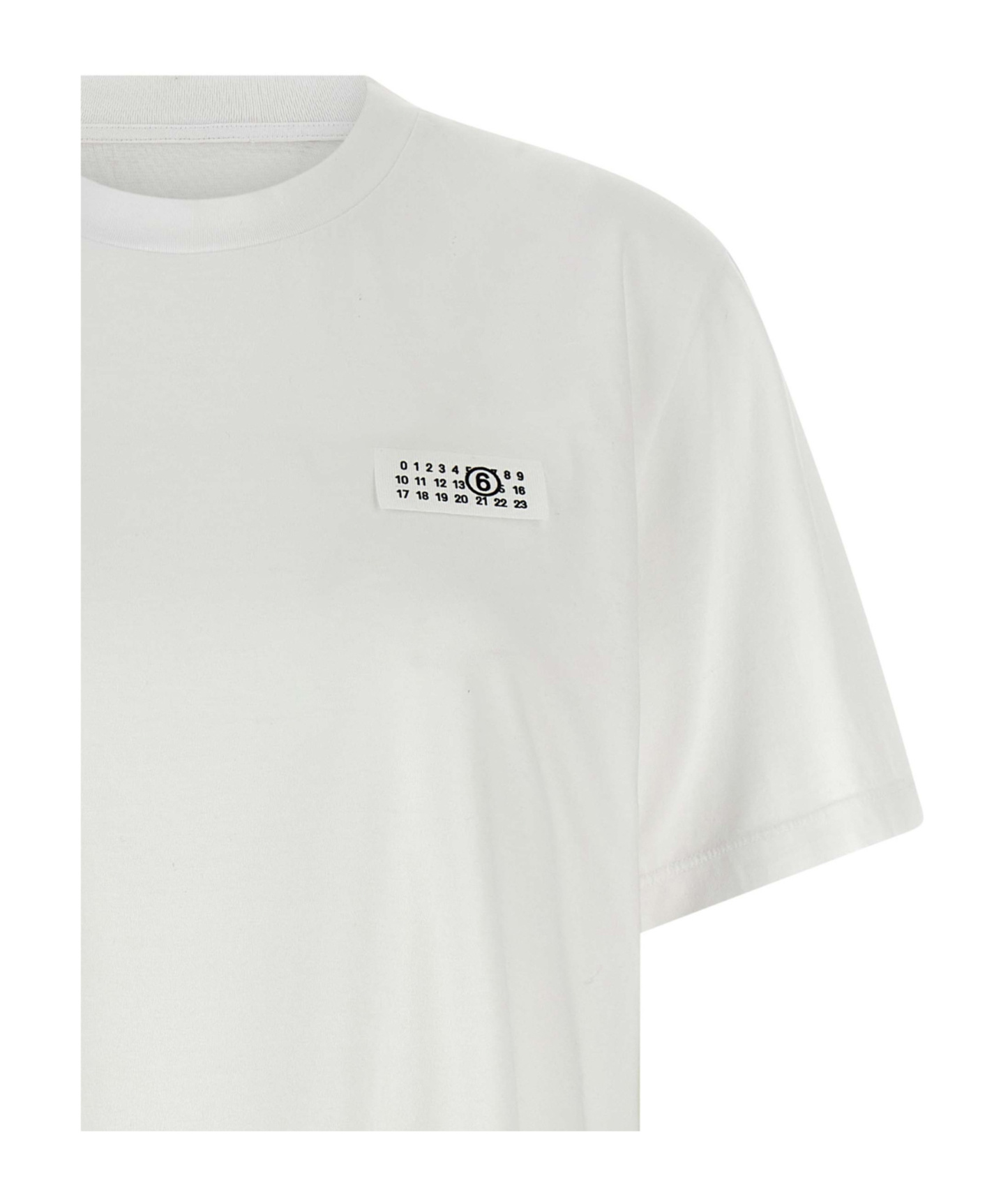 Mm6 Maison Margiela Mm6 By Maison Margiela Numeric Signature T-shirt In White