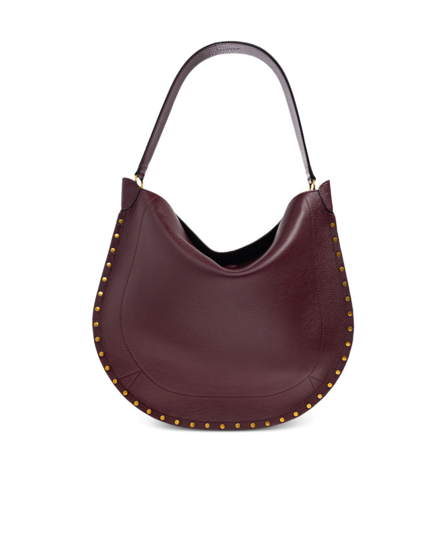 Isabel Marant Letter Logo Handbag In Burgundy