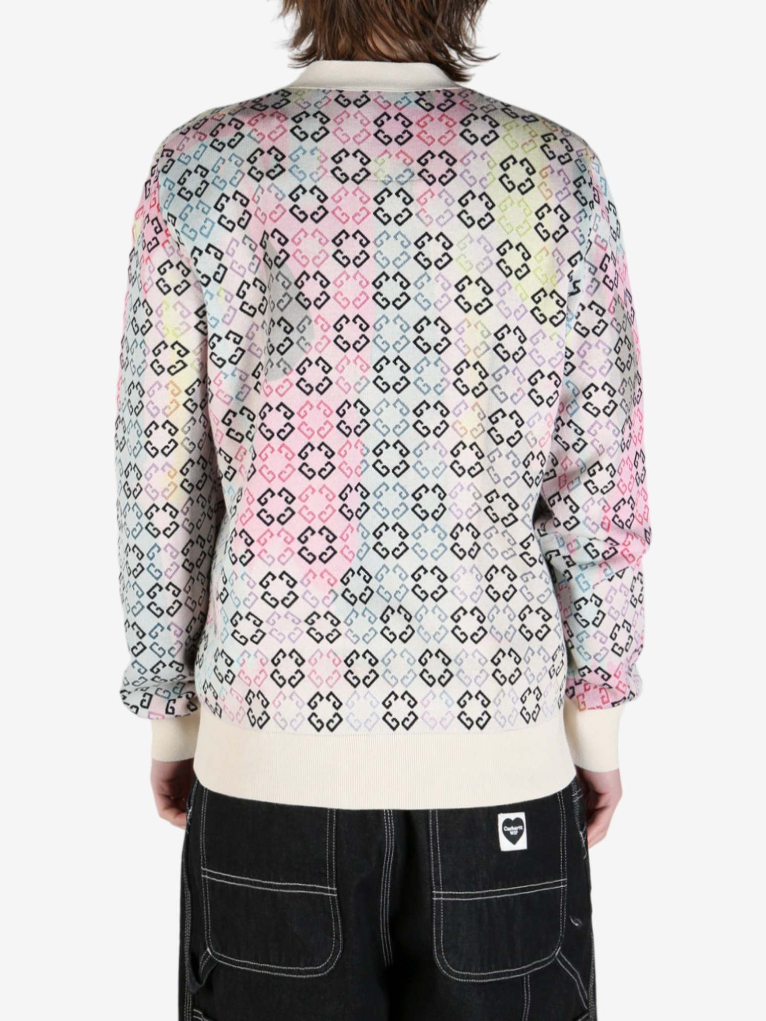 Givenchy Multicolor Cardigan In Monogram 72 Cotton In Nude