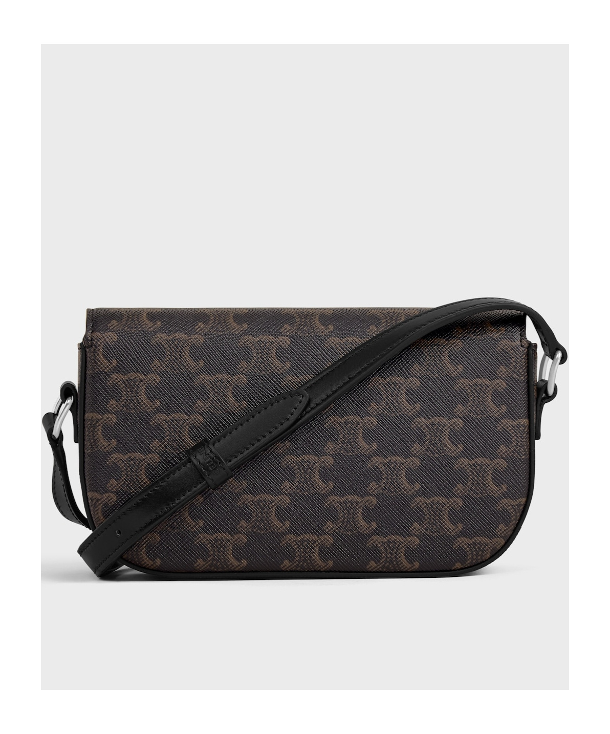 Celine Flap Shoulder Bag In Black