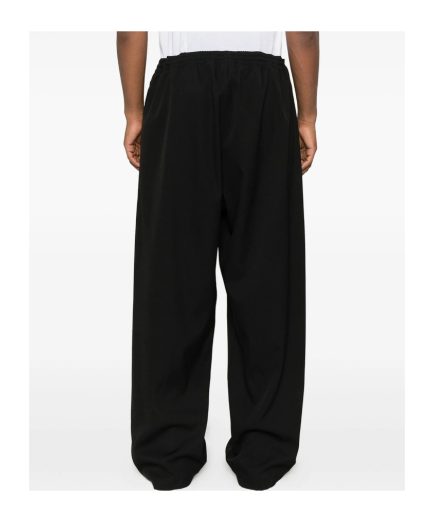Balenciaga Elastic-waist Trousers In Black