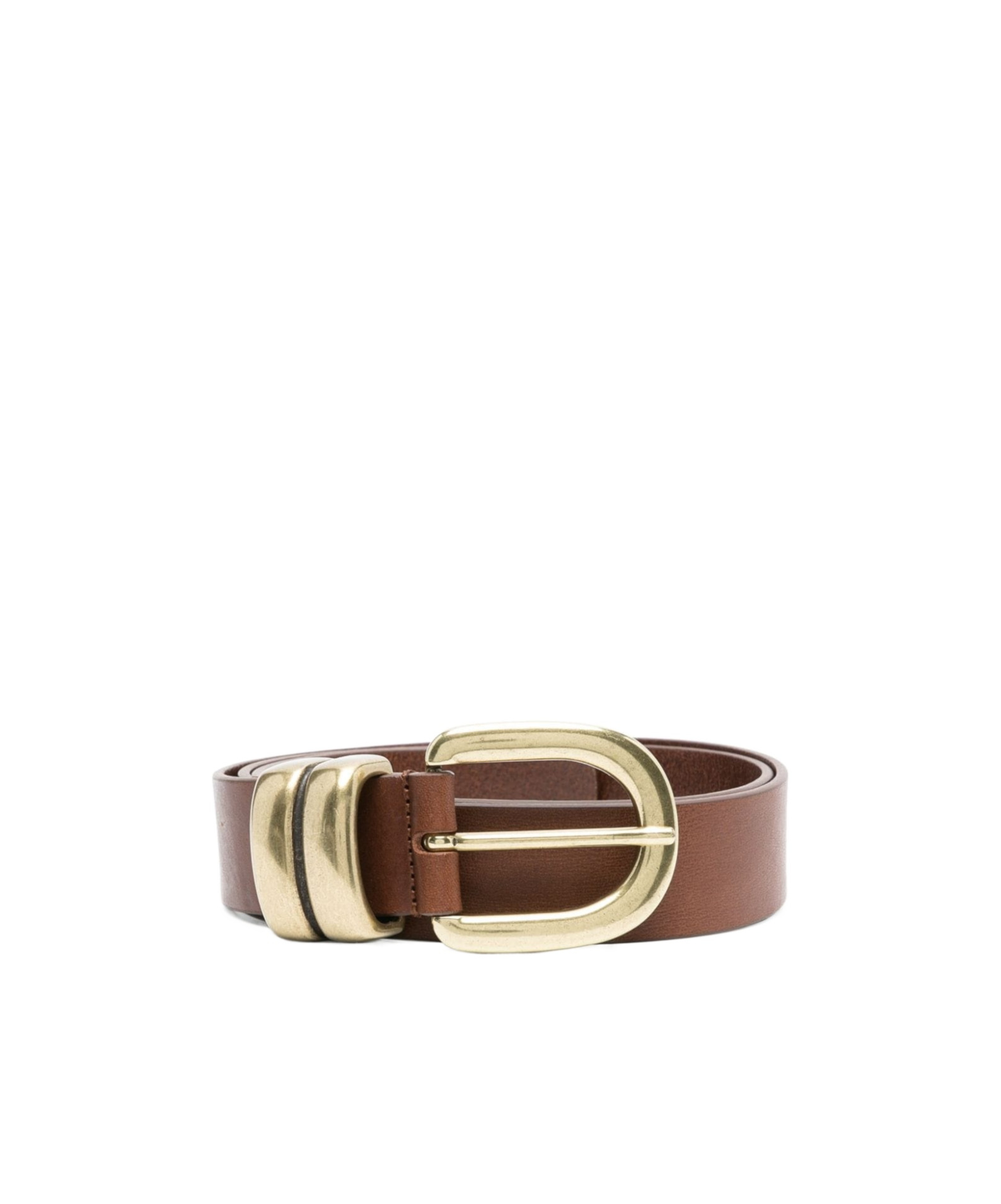 By Malene Birger Round-buckle Leather Belt In Multicolor