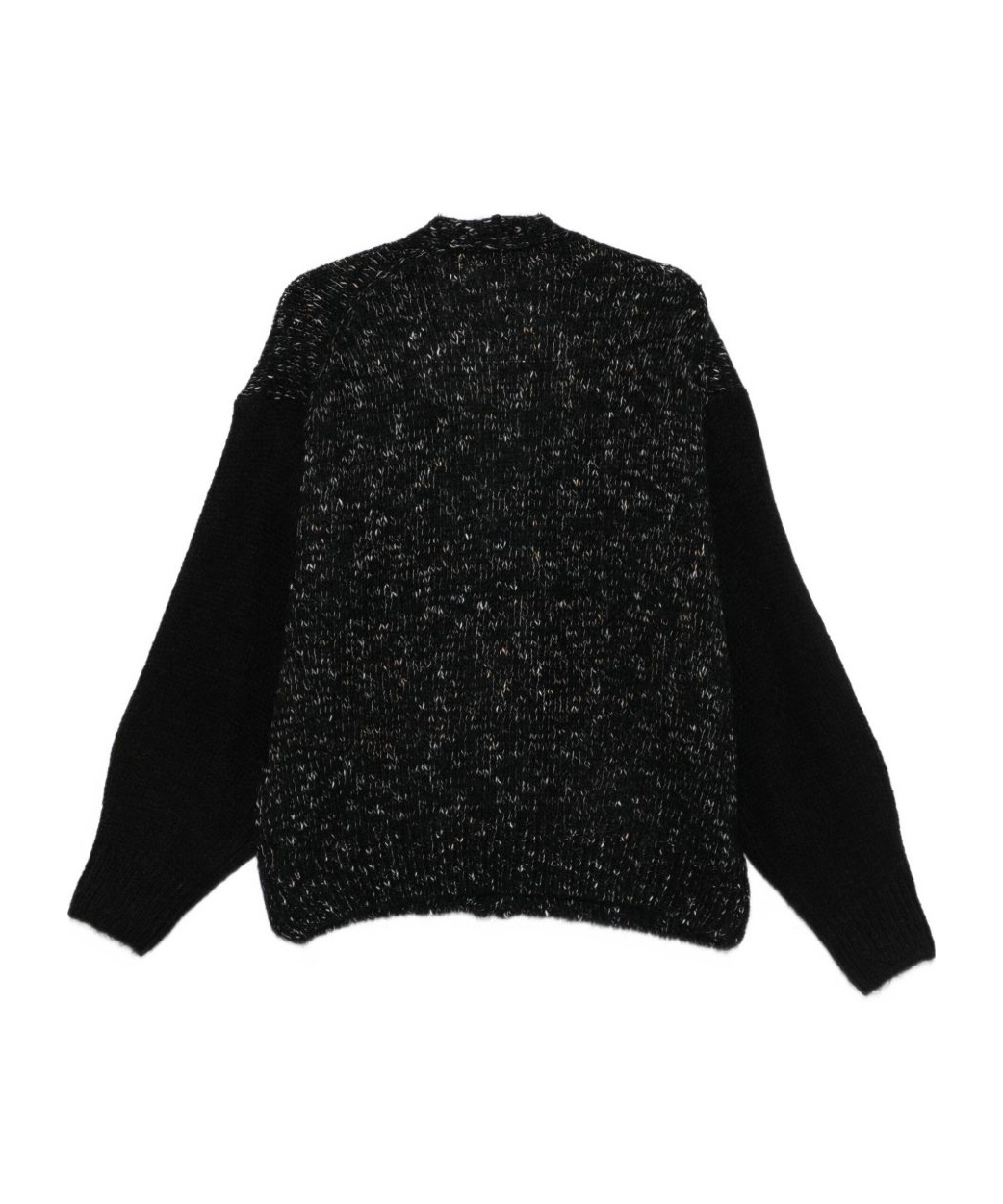 Alysi Button-front Cardigan In Black