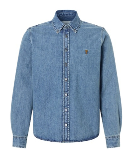 Ami Alexandre Mattiussi Denim Shirt In Blue