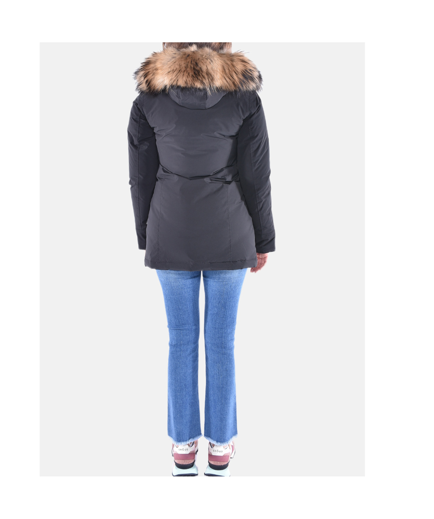 Woolrich Luxury Arctic Raccoon Parka In Black