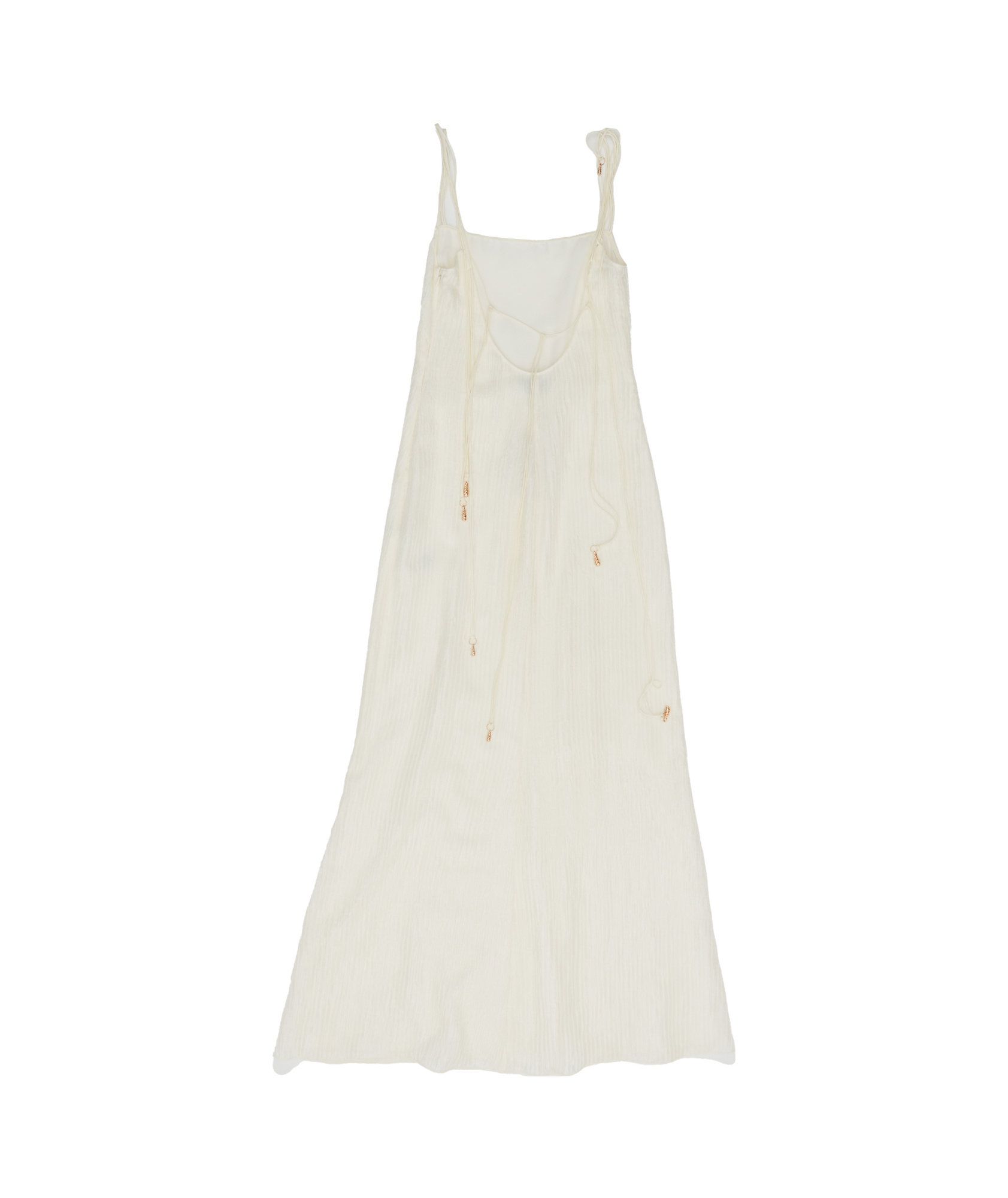 Gabriela Hearst Avebury Double Plissé Midi Slip Dress In White