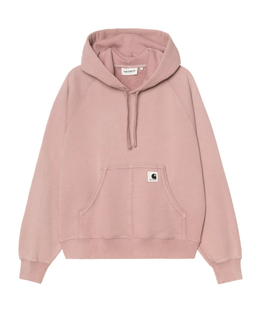 Carhartt Wip Hooded Hudson Sweatshirt In Daphne Colour In Pink