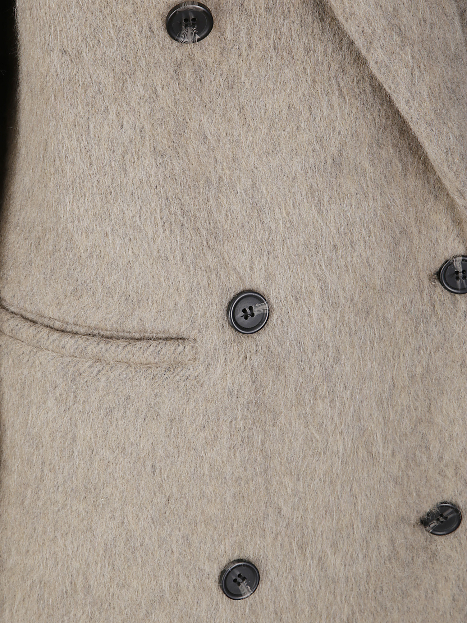 Samsoe & Samsoe Collared Long-sleeved Coat In Brown