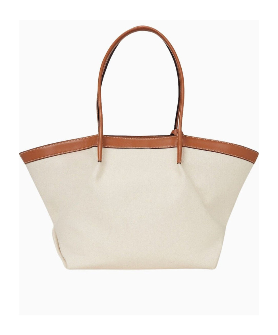 Karl Lagerfeld Medium Hotel Karl Canvas Tote Bag In White