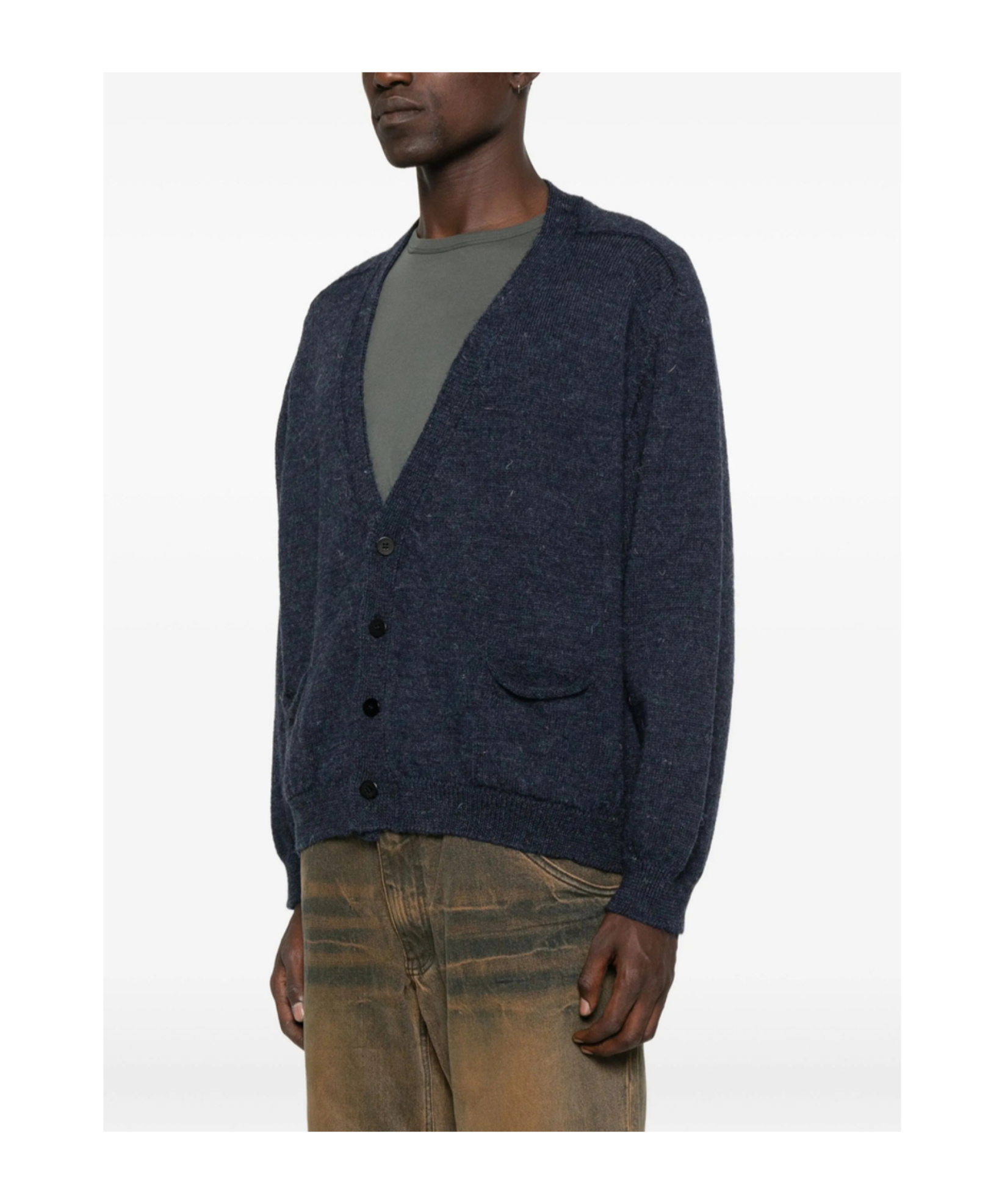 Magliano Grampa Buttoned-up Cardigan In Blue