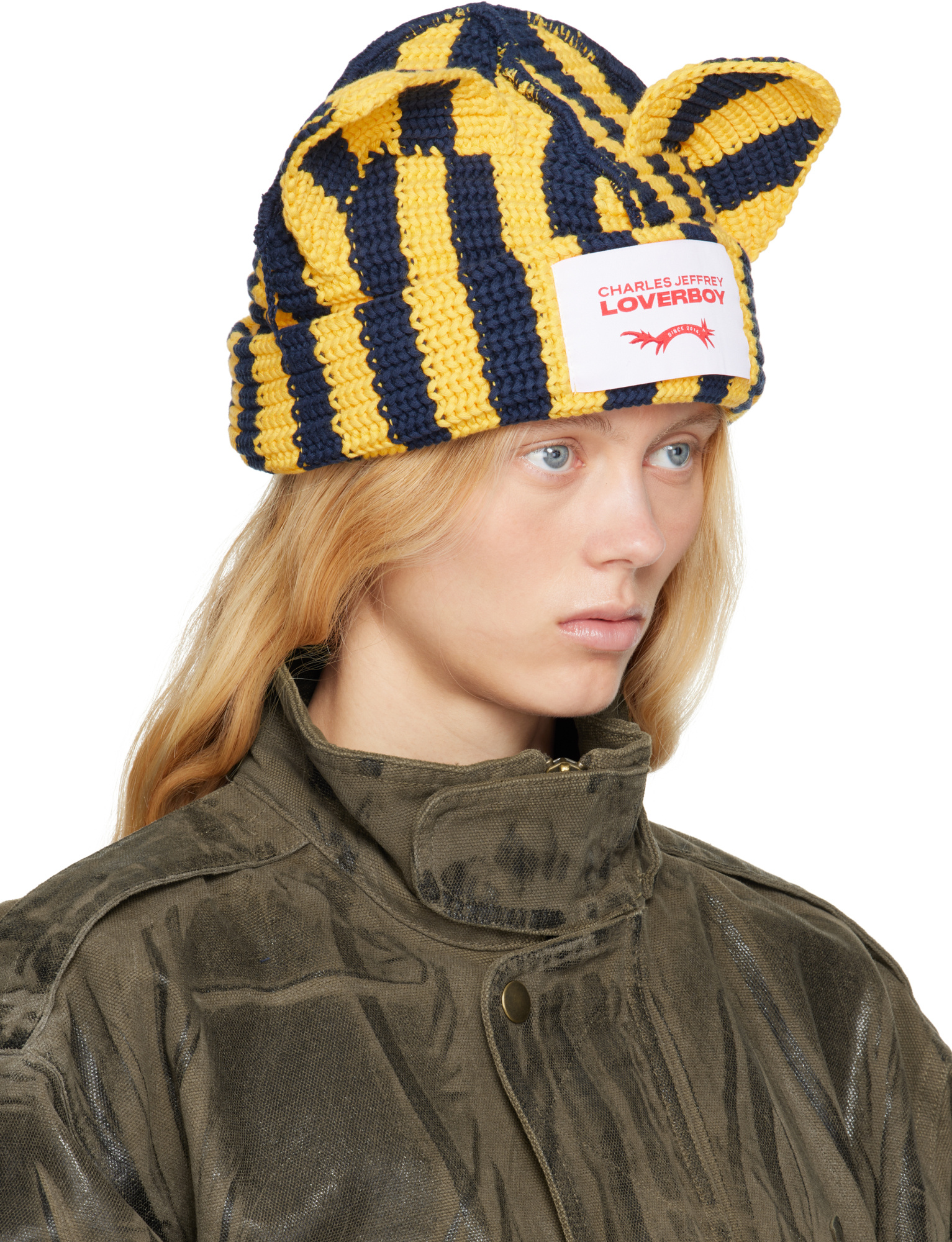 Charles Jeffrrey Loverboy Animal Design Beanie In Multicolor
