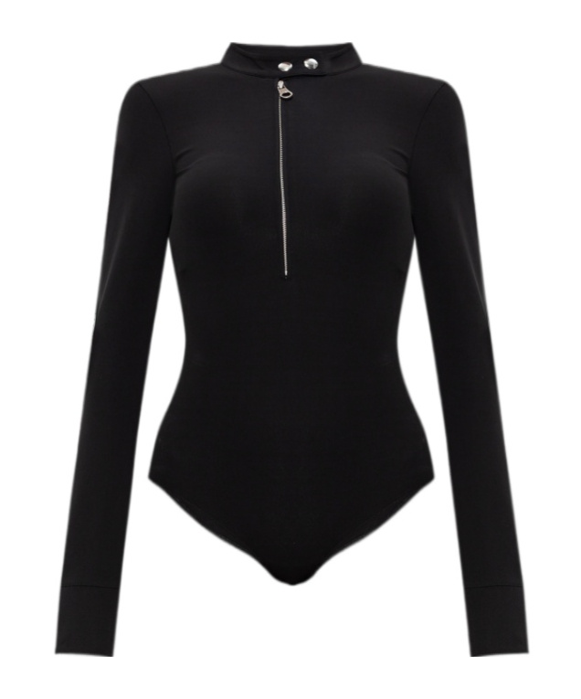 Courrèges Long Sleeve Jumpsuit In Black