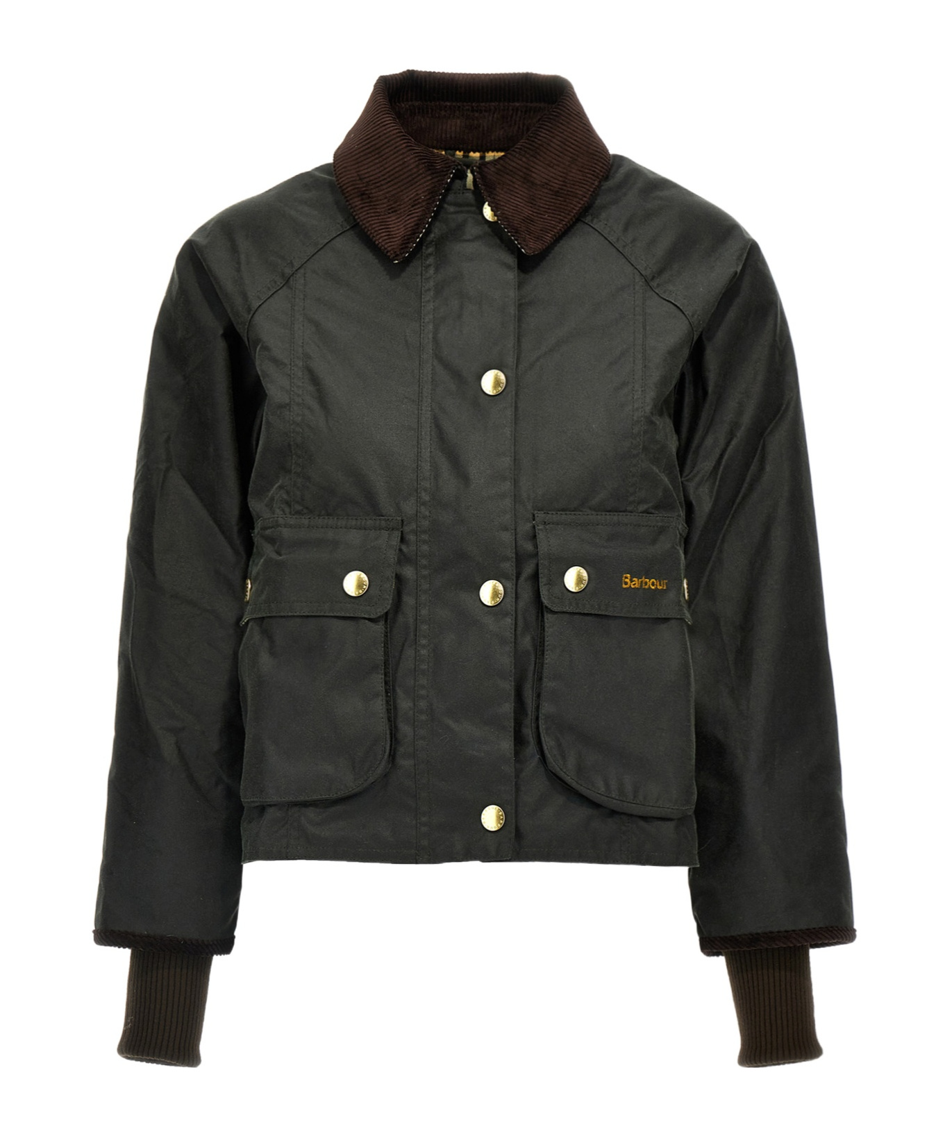 Barbour Cropped Beadnell Jacket In Green