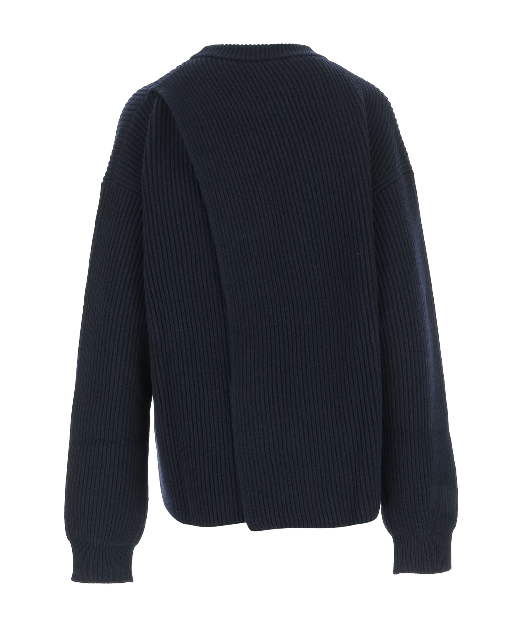 Jil Sander Long Sleeve Crew-neck Sweater In Blue