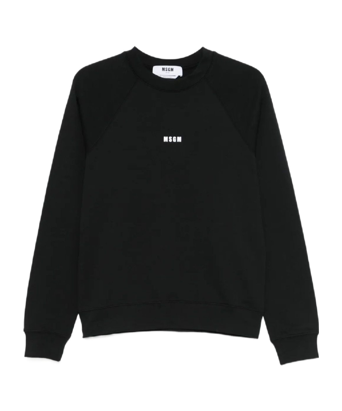Msgm Cotton Sweatshirt In Black