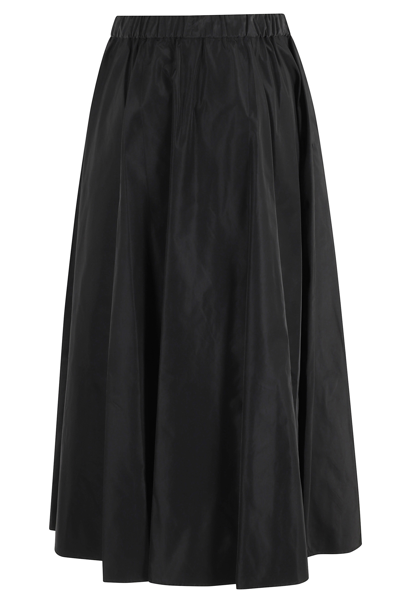 Aspesi Pleated A-line Mid-length Skirt In Black