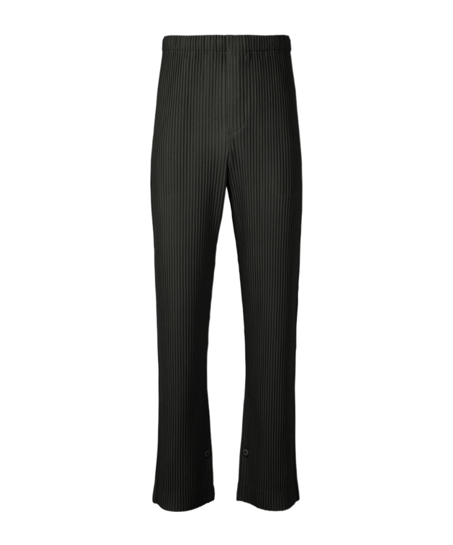 Issey Miyake Pleated Straight-leg Pants In Green